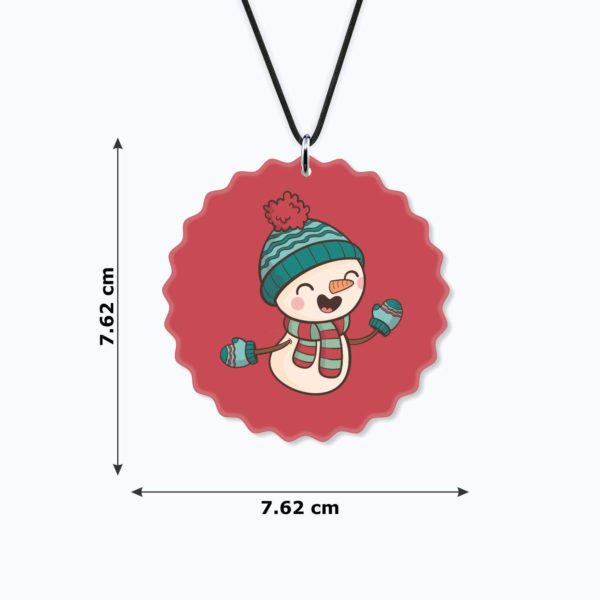 Dancing Snowman Printed Christmas Car Hanging