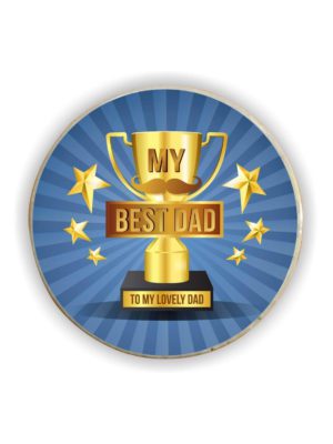 My Best Dad to My Lovely Dad Fridge Magnet - Round