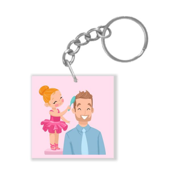 Birthday Gifts Printed Acrylic Keychain Keyring - Nothing Like Hug From Daddy