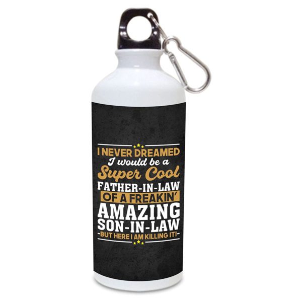 Birthday Gifts Stainless Steel Sipper Water Bottle Awesome Father-in-Law - Gym, Office