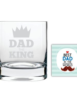 King Dad Whiskey Glass