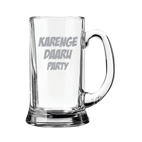 Karenge Daaru Party Daaru Tera Bhai Pilayega Hindi Engraved Beer Mugs Set