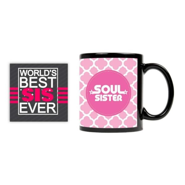 Soul Sister Gift Hamper Set of 4- Apron, Mug, Cushion Cover, Coaster