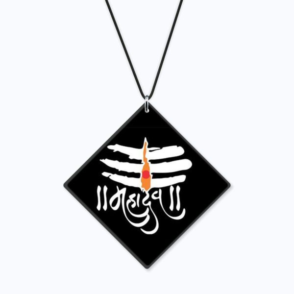 Religious Gifts Acrylic Car Hanging Accessories Lord Shiva Mahadev Printed Printed for Good Luck Interior Decoration