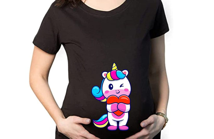 unicorn maternity tshirt