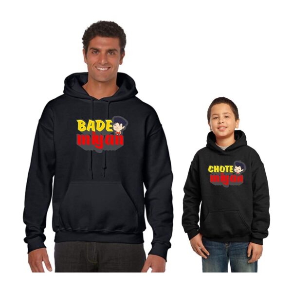 Chote Miyan Bade Miyan Family Hoodies Set