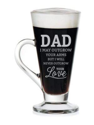 Dad My World Engraved Glass  Coaster