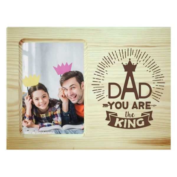 Love you Dad Engraved Wooden Photoframe