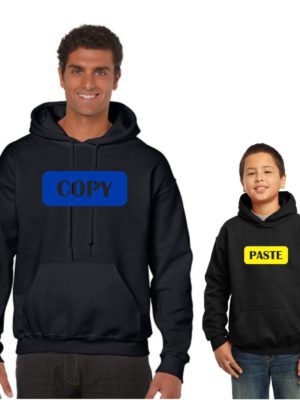 Colorful Copy Paste Family Hoodies Set