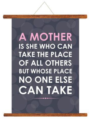 Mothers Day Greeting Cards A Mother Scroll Card for Mom Wall Hanging Decor | Mom Birthday Gifts - 15x20 inches