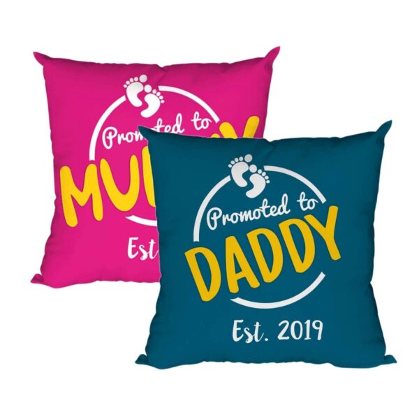 Mothers Day 12x12 inches Poly Satin Cushion (with Filler) Mommy Daddy to Be Printed New Mom Dad Birthday Throw Pillow