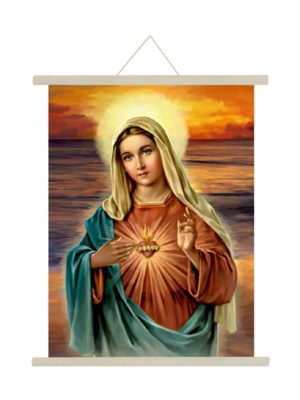 Christian Gifts for Christmas, Mary Magdalene and Jesus Wall Paintings, Hangings Canvas Scroll Poster for Home Decor -