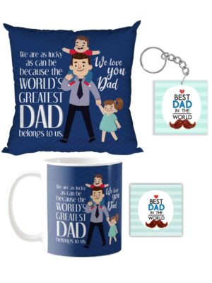 Worlds Greatest Dad Belongs to Us Hamper  -Set of 3