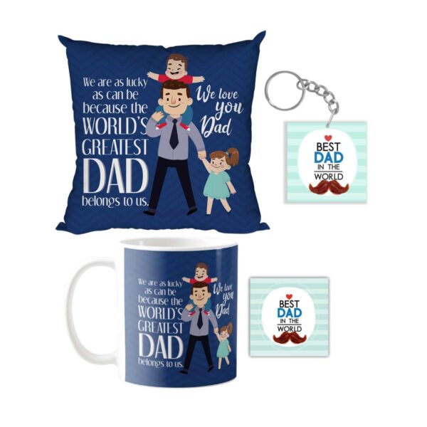 Worlds Greatest Dad Belongs to Us Hamper  -Set of 3