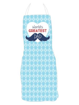 Moustache World's Greatest Dad Apron for Father