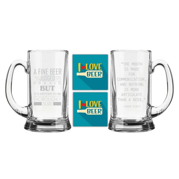 Articulate Engraved Beer Mug Combo