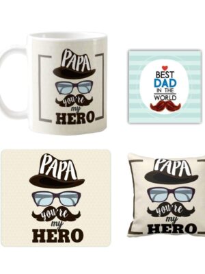 Hero Papa Dad (Combo Set of 4 )