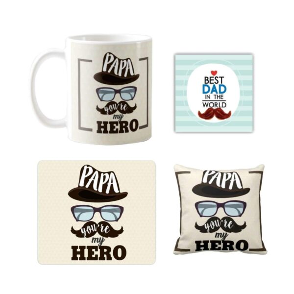 Hero Papa Dad (Combo Set of 4 )