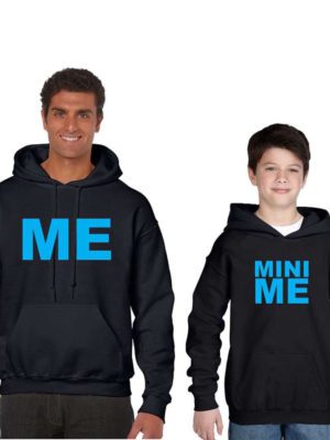 Family Sweatshirts Me and Mini Me Set of 2 Black