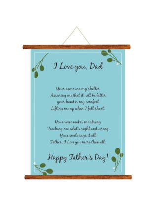 Greeting Cards Happy  I Love Dad Message Scroll Card for Dad