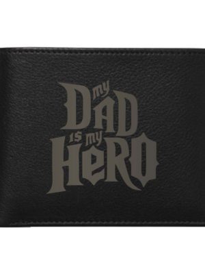 My Dad is My Hero Black Wallet