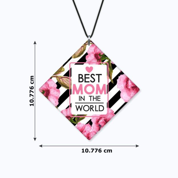 Birthday Gifts Acrylic Car Hanging Accessories Best Mom in The World Printed Interior Decoration