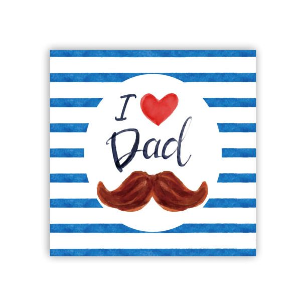 I Love Dad Fridge Magnet - Round