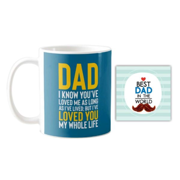 Birthday Gifts for Mom Dad 325 Ml Coffee Mug Set of 2 with Tea Coaster - Starry Beautiful Mother Father