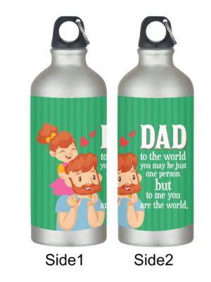 Daddy You are The World Stainless Steel Sipper Water Bottle