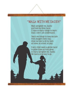 Walk with Me Daddy Scroll Card