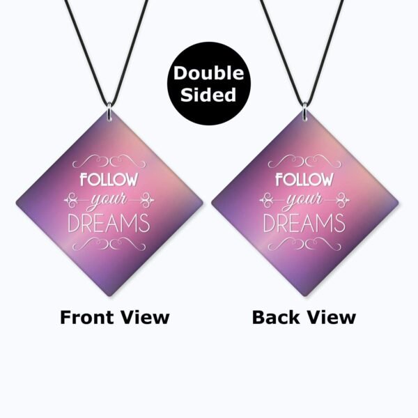 Motivational Gifts Acrylic Car Hanging Accessories Follow Your Dreams Printed Interior Decoration