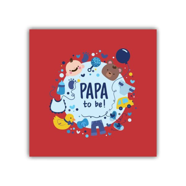 Dad Papa to Be Fridge Magnet - Square