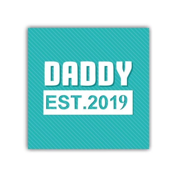 Dad Est.2019 Fridge Magnet- Square