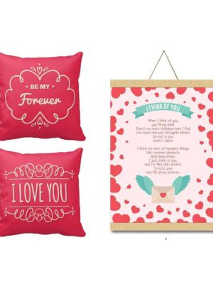 Greeting Card Cushion Cover Gifts Love I Am with You Forever Scroll - 12 x 12 inches Cushion, Card 15x20