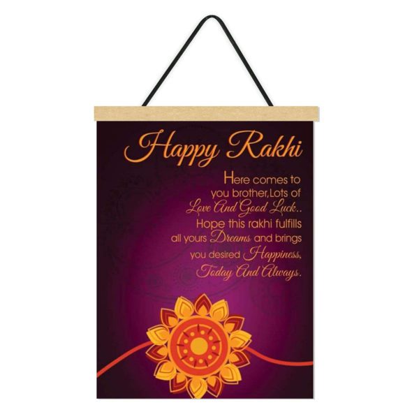 Rakhi Gifts for Brother (12x16 inches) Printed Scroll Greeting Card Rakhi Greetings - Raksha Bandhan, Birthday