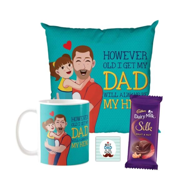 However Old I Get My Dad Will Always Be My Hero Hamper1 Dairy Milk Silk 60