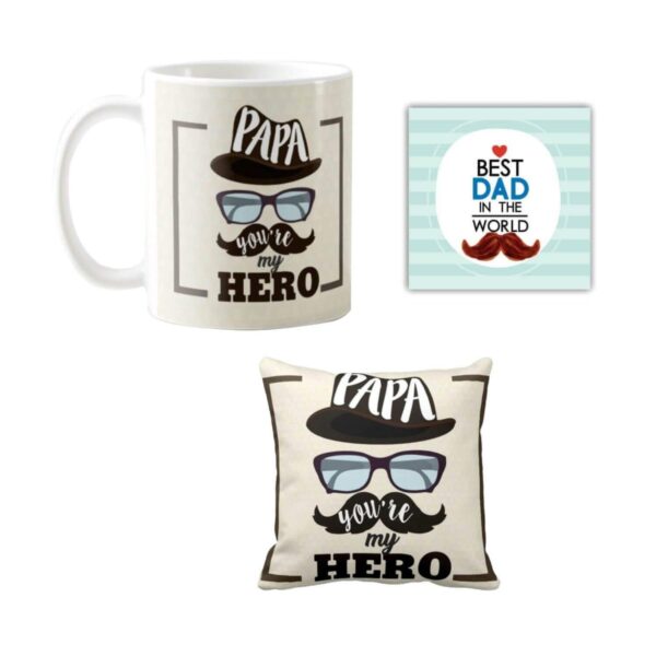 Hero Papa Dad (Combo Set of 4 )