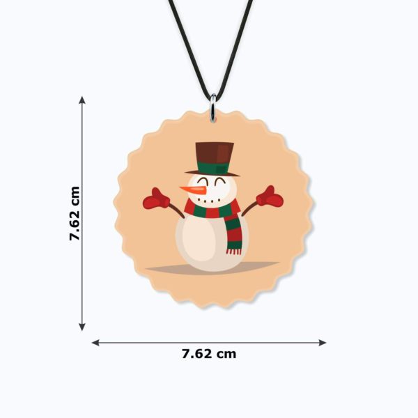 Decorative Snowman Printed Christmas Car Hanging