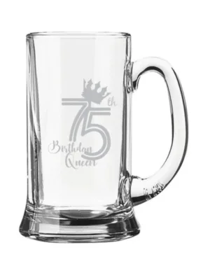 Birthday Queen Engraved Beer Mug