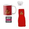 Worlds Best Didi Gift Hamper Set of 4 - Apron, Chef Hat, Mug, Coaster