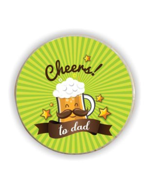 Cheers to Dad Fridge Magnet - Round