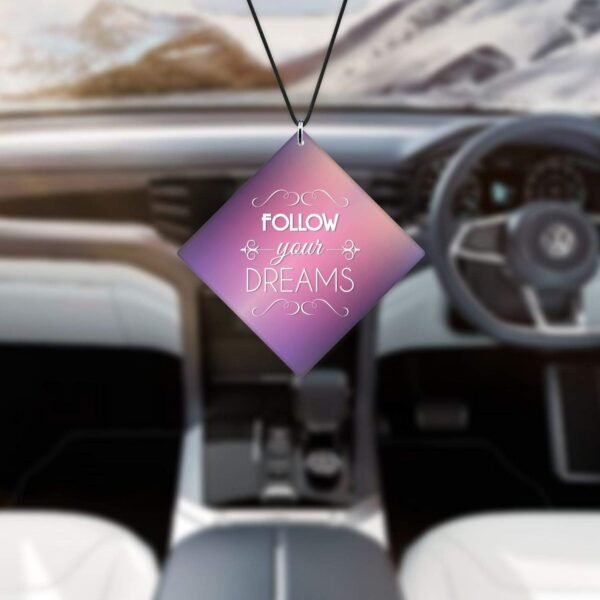 Motivational Gifts Acrylic Car Hanging Accessories Follow Your Dreams Printed Interior Decoration