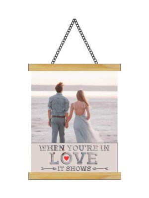 Personalised  Gifts When You are in Love Its Show with Photo Love Greeting Card Scroll - 15x20 inches