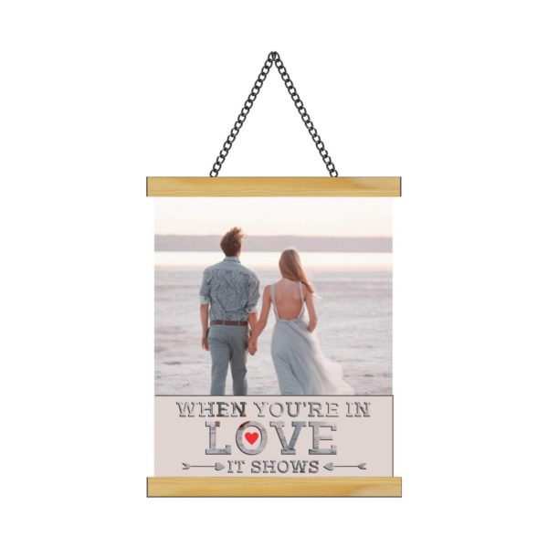 Personalised  Gifts When You are in Love Its Show with Photo Love Greeting Card Scroll - 15x20 inches