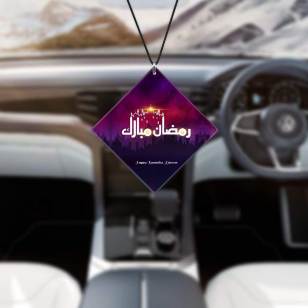 Religious Gifts Acrylic Islamic Car Hanging Accessories Happy Ramdan Kareem Printed Printed for Good Luck Interior