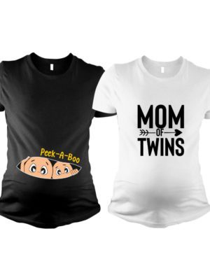 Maternity T-Shirts - Unique Designs Mom Twins