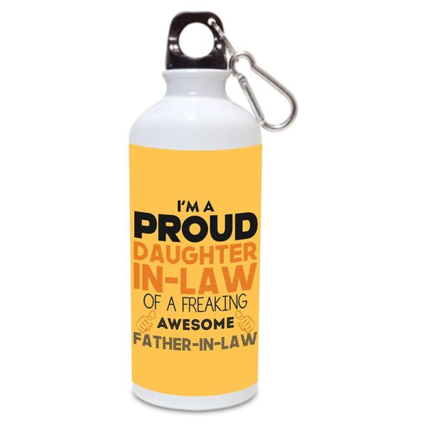 Birthday Gifts Stainless Steel Sipper Water Bottle Awesome Father-in-Law - Gym, Office