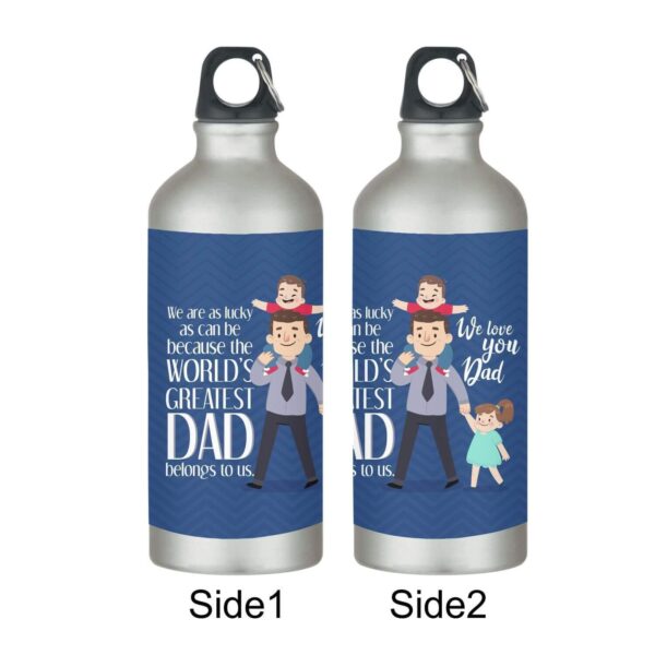 World Greatest Dad Belongs to Us Stainless Steel Sipper Water Bottle