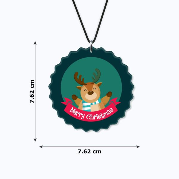 Merry Christmas Printed Reindeer Christmas Car Hanging