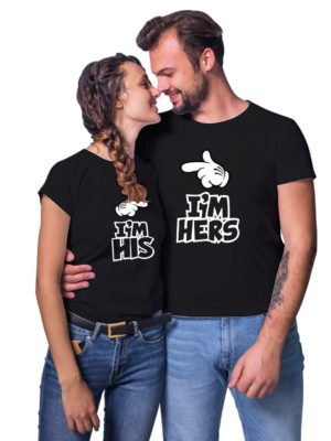 Matching Couple T-Shirts - Unique Design I'm His & Hers